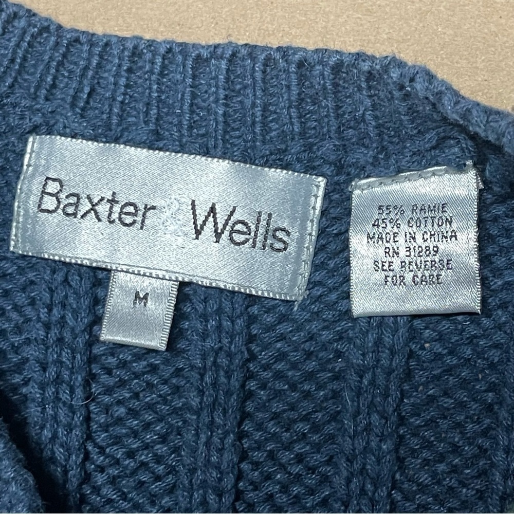 Vintage 90s Baxter & Wells Sweater Vest Women's Size M Retro Knitted Button Up - Picture 4 of 8